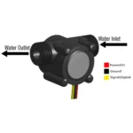 YF-S201 Water Flow Measurement Sensor with 1-30Liter/min Flow Rate – Black - Image 2