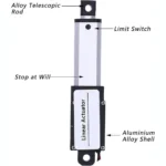 100MM, 15mm/S, 64N, 12V Mini Linear Actuator - Image 2