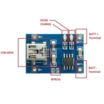 TP4056 1A Li-ion lithium Battery Charging Module with Current Protection – Mini USB BMS - Image 4