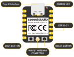 Seeed Studio XIAO ESP32C3 – tiny MCU board with Wi-Fi and BLE, battery charge supported, power efficiency and rich Interface - Image 4