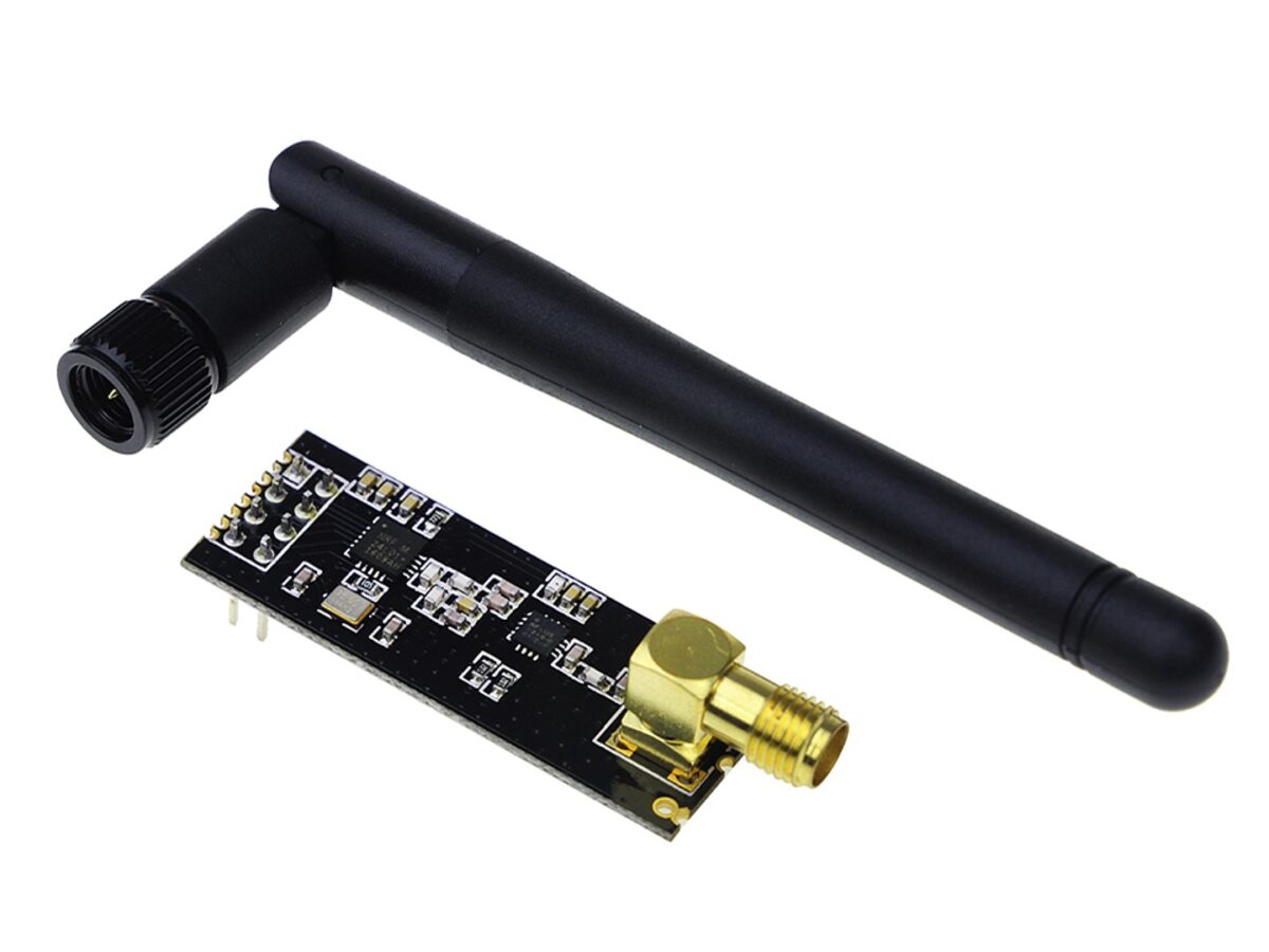 NRF24L01 2.4GHz PA+LNA SMA Wireless Transceiver Module with Antenna - Image 1