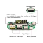 Dual USB 5V 2.4A Micro/Type-C LED USB Mobile Power Bank 18650 Charging Module Lithium Battery Charger Board Circuit Protection - Image 2