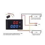 Dual Led 0.28 ” Display for DC0-100V Voltage and Current Test Digital Instrument Digital Meter Panel Amplifier Red Blue 10A - Image 2