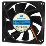 SUPER WAY 8025S DC 12V Cooling Fan – 80mm, 2800 RPM