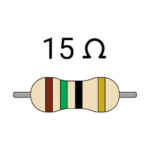 Pack of 5 – 15Ω 1/4 Watt Carbon Film Resistors (DIP) - Image 3