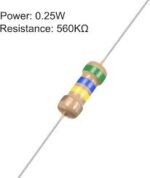 560KΩ 1/4 Watt Carbon Film Resistor (DIP) – 5 Pc - Image 2