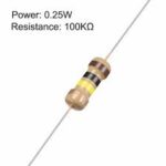 100KΩ 1/4 Watt Carbon Film Resistor (DIP) – 1 Pc