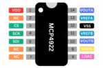MCP4922-E/P-MICROCHIP-Digital to Analogue Converter, Dual, 12 bit, 3 Wire, Serial, 2.7V to 5.5V, DIP, 14 Pins - Image 3