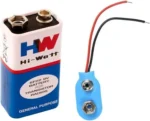 9V DC HI-Watt Original  Non Rechargeable Battery with snap on Connector