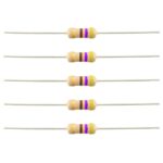 470Ω (470R / 470E) 1/4 Watt Carbon Film Resistor (DIP) – 5 Pc