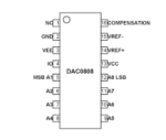 Dac0808lcn 8 Bit D/a Converter Dip-16 Package - Image 2