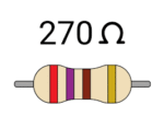270Ω (270R / 270E) 1/4 Watt Carbon Film Resistor (DIP) – 5 Pc - Image 2
