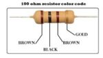 100Ω (100R) 1/4 Watt Carbon Film Resistor (DIP) – 5 Pc - Image 3