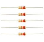 2.2KΩ (2K2) 1/4 Watt Carbon Film Resistor (DIP) – 5 Pc - Image 2